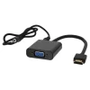 Best Adaptateur HDMI Mâle vers VGA Femelle avec Sortie Audio Jack – Full HD 1080p Connectique Informatique