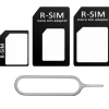 New Adaptateur nano-micro-stand.SIM+PIN pour iPhone 4/4S/5 Accessoires Téléphone