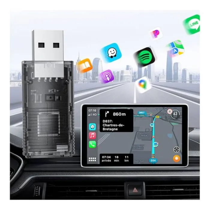 Online Adaptateur TECHNNAX USB Carplay android Dashcam, Carplay
