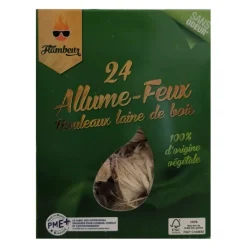 New 24 allume-feux rouleux laine de bois Ustensiles Barbecue, Sac À Charbon