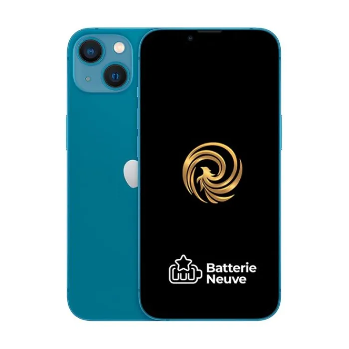 Discount iPhone 13 128Go Bleu Reconditionné grade éco Batterie neuve Iphone Reconditionné|Smartphone