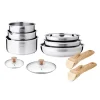 Hot Batterie 10 pièces inox Batterie De Cuisson