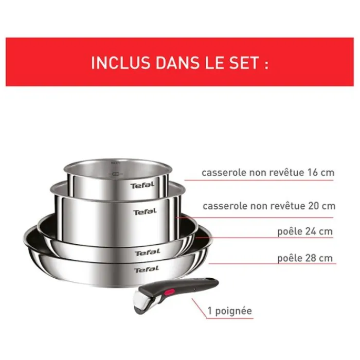 Outlet Batterie ingenio emotion 5 pièces Batterie De Cuisson