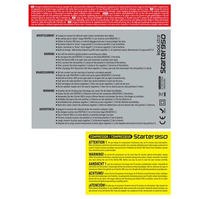 Booster Starter 950 Protection Mobilité, Accessoires