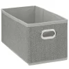 Best Boîte de rangement pliable gris chiné 15x31 cms Mobilier, Décoration
