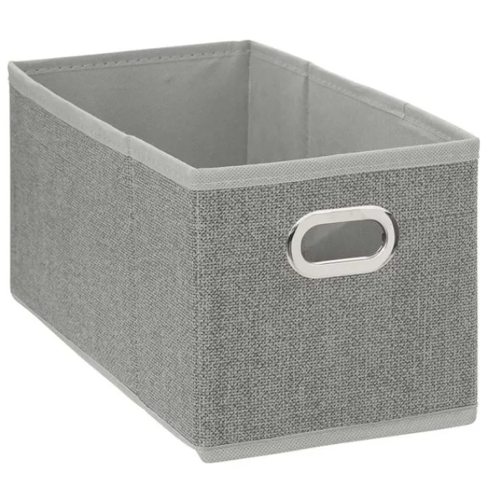 Best Boîte de rangement pliable gris chiné 15x31 cms Mobilier, Décoration