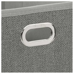 Best Boîte de rangement pliable gris chiné 15x31 cms Mobilier, Décoration