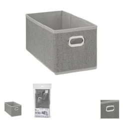 Best Boîte de rangement pliable gris chiné 15x31 cms Mobilier, Décoration