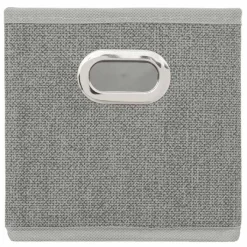 Best Boîte de rangement pliable gris chiné 15x31 cms Mobilier, Décoration