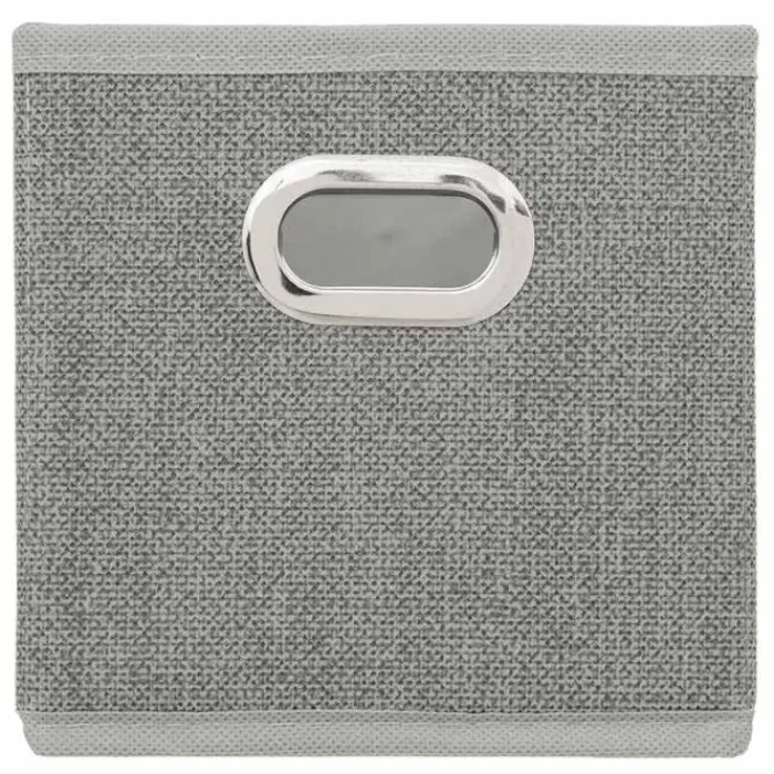 Best Boîte de rangement pliable gris chiné 15x31 cms Mobilier, Décoration