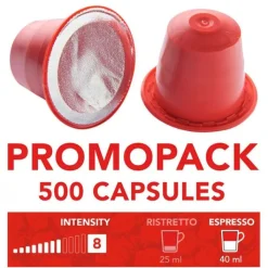 Hot BOX 500 capsules Expresso pou rmachine Nespresso Dosettes Café