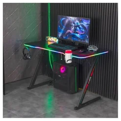 New Bureau gaming LED AMS-DESK120Z ASTRA Noir Bureau Gaming