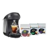 Hot Cafetière TAS102E noire +3 packs T-Discs Machine À Dosettes, Capsules