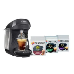 Hot Cafetière TAS102E noire +3 packs T-Discs Machine À Dosettes, Capsules