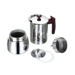 Outlet Cafetière italienne inox 10 tasses tous feux dont induction Cafetière Italienne