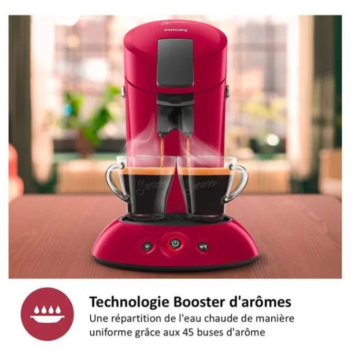 Online Cafetière PHILIPS HD6553/81 rouge Machine À Dosettes, Capsules