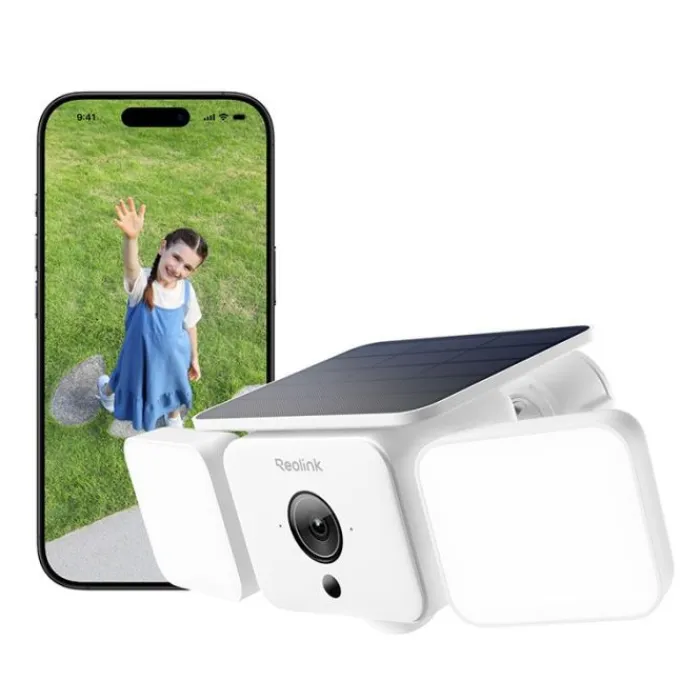 Discount Caméra de sécurité extérieure FLOODLIGHT F310B avec panneau solaire Caméra De Surveillance
