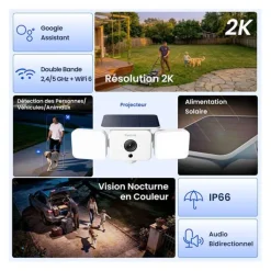 Discount Caméra de sécurité extérieure FLOODLIGHT F310B avec panneau solaire Caméra De Surveillance