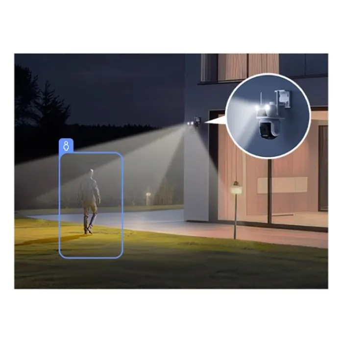 New Caméra de surveillance D320 Dual 2 K Blanche Caméra De Surveillance