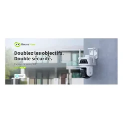 New Caméra de surveillance D320 Dual 2 K Blanche Caméra De Surveillance