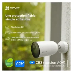 New Caméra de surveillance sur batterie CB3 3MP 2K Caméra De Surveillance