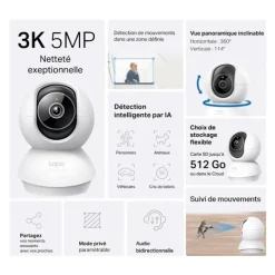 New Caméra de surveillance C230 3K 5 MP Intérieure motorisée Caméra De Surveillance