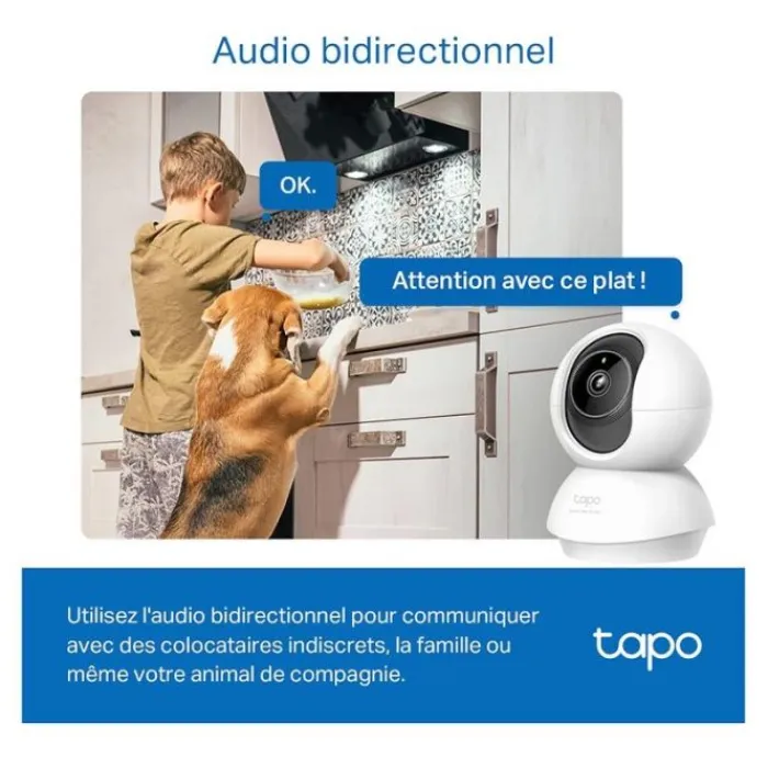 New Caméra de surveillance C230 3K 5 MP Intérieure motorisée Caméra De Surveillance