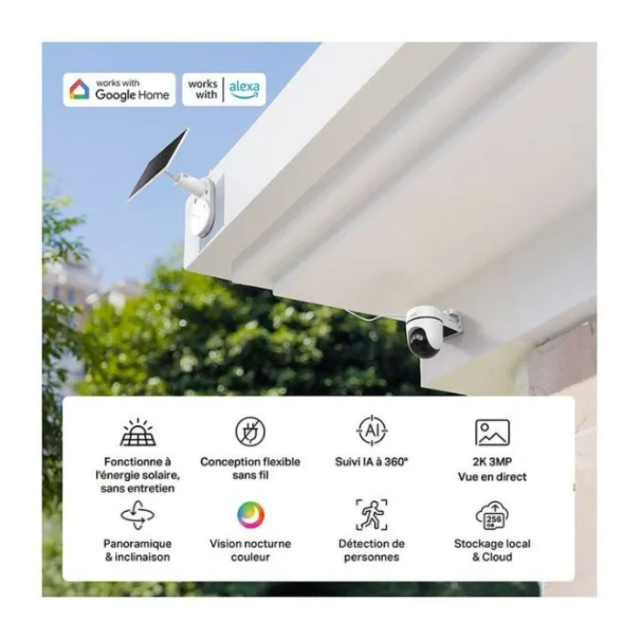 Best Caméra de surveillance TC90 + Panneau solaire Caméra De Surveillance