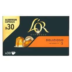 Online 30 capsules DELIZIOSO pour machine NESPRESSO Dosettes Café