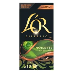 10 capsules NOISETTE pour machine NESPRESSO Dosettes Café
