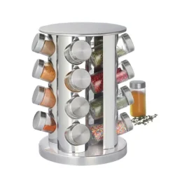Best Carrousel rotatif à épices 16 pots en verre Ustensiles De Cuisine