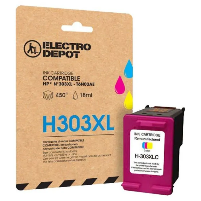 Outlet Cartouche d'encre compatible HP H 303 XL couleurs Cartouche Imprimante Pour Hp