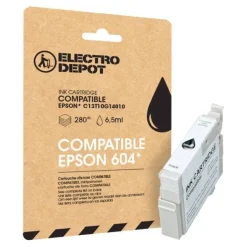 Cartouche d'encre compatible Epson E 604 noir - Ananas Cartouche Imprimante Pour Epson