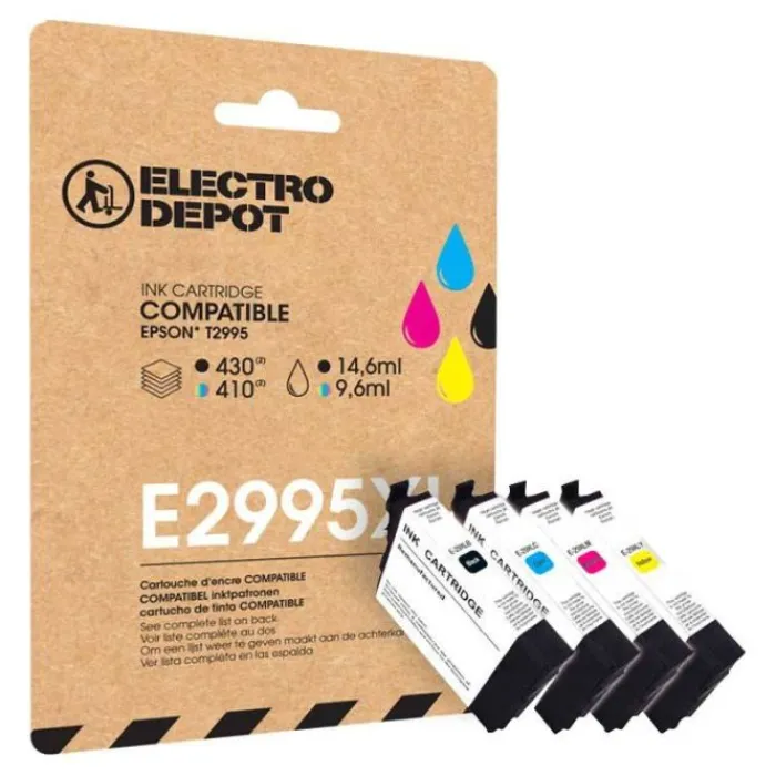 Cartouche d'encre compatible Epson E 2995 XL noir et couleurs - Fraise Cartouche Imprimante Pour Epson