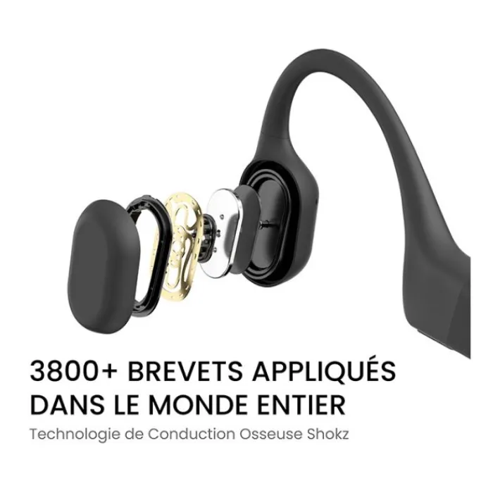 Hot Casque Bluetooth à conduction osseuse OPENRUN Noir Casque Sans Fil, Bluetooth
