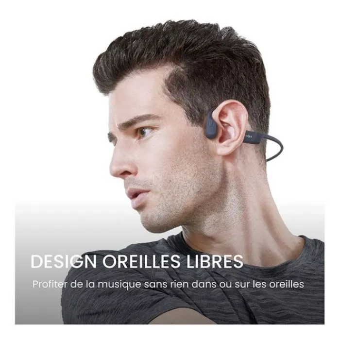 Hot Casque Bluetooth à conduction osseuse OPENRUN Noir Casque Sans Fil, Bluetooth