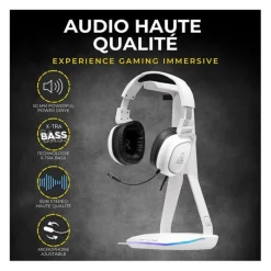 Discount Casque gaming Radium + support Casque Gamer|Casque Pc, Micro Pc