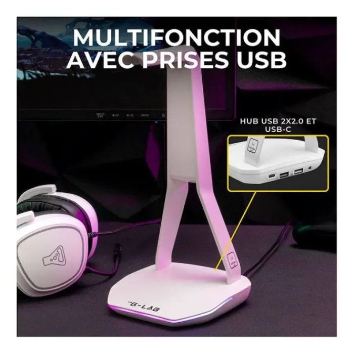 Discount Casque gaming Radium + support Casque Gamer|Casque Pc, Micro Pc