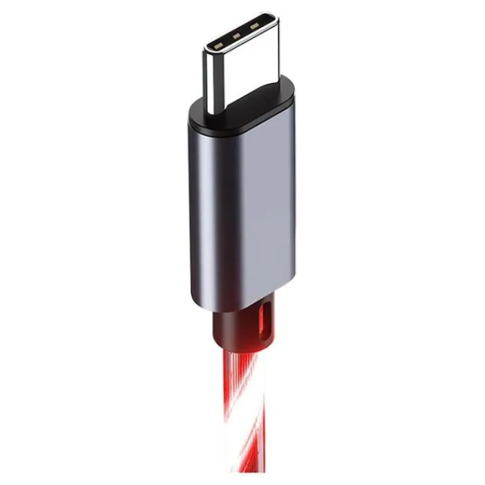 Câble USB-A/USB-C LED Rouge 3m Manette, Casque, Protection Console
