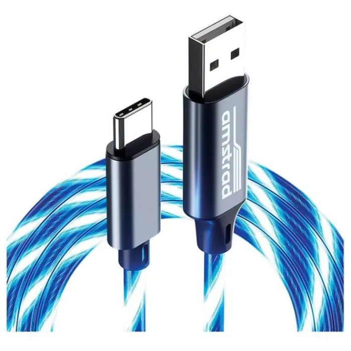 Online Câble USB-C LED bleu 3m Manette, Casque, Protection Console