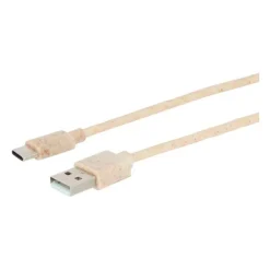 New Câble éco USB-C / USB 1M Beige Câble, Chargeur Smartphone