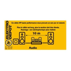Hot Câble HP 2 x 1,5 10M Câble Jack, Fibre Optique