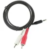 New Câble JACK 3,5 / 2 RCA Noir 3 mètres Câble Jack, Fibre Optique