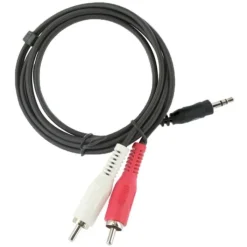New Câble JACK 3,5 / 2 RCA Noir 3 mètres Câble Jack, Fibre Optique