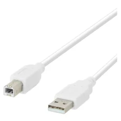 Online Câble imprimante USB 2.0 blanc 2m Connectique Informatique