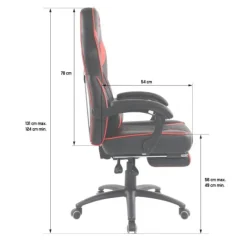 Clearance Chaise gaming MUSTANG Noir et rouge Chaise Gaming