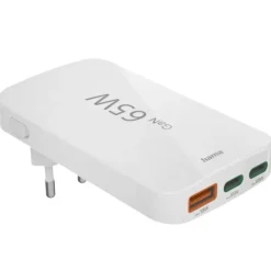Chargeur rapide , 2 USB-C, 1 USB-A, mini-chargeur plat, PD, 65 W Chargeur Pc Portable