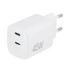Discount Chargeur secteur 2 ports USB-C 45W Blanc Câble, Chargeur Smartphone