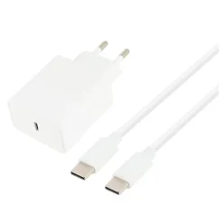 Online Chargeur secteur USB-C 45W + Câble USB-C / USB-C 1M Blanc Câble, Chargeur Smartphone
