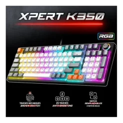 New Clavier mécanique gamer RGB XPERT K350 switch marron Clavier Gaming|Clavier Pc